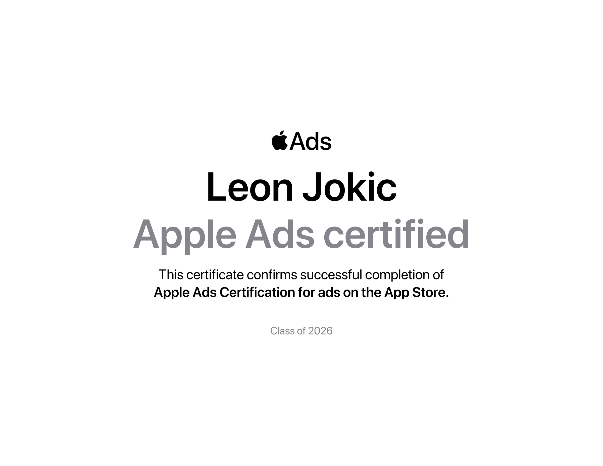 Apple Ads certified – Apple Ads